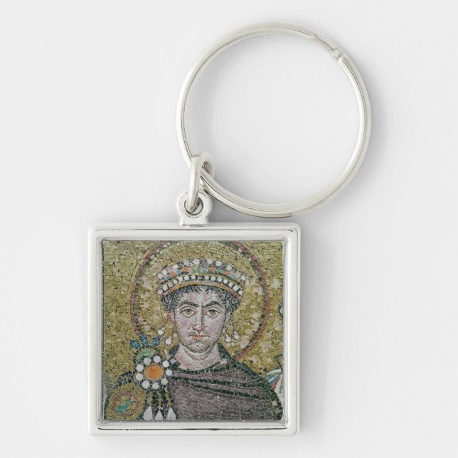 Emperor Justinian I  c.547 AD Keychain (Front)