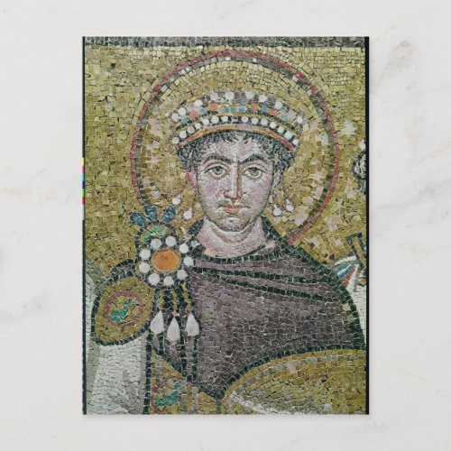 Emperor Justinian I  c547 AD Postcard