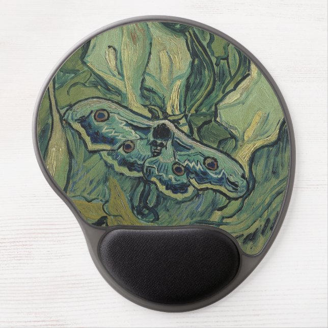 Emperor Moth by Vincent Van Gogh Gel Mouse Pad (Front)