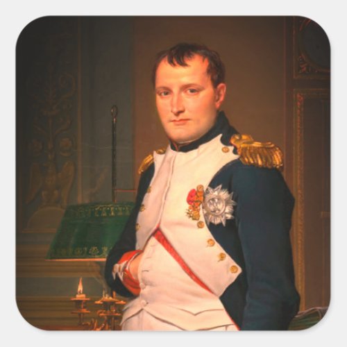 Emperor Napoleon in His Study at the Tuileries Square Sticker