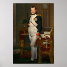 Emperor Napoleon in His Study by David - Poster