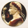 Emperor Octavian Augustus Roman Empire Cameo Round Paper Coaster