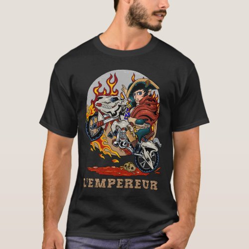 Emperor of Wheels Napoleon Bonapartes Bicycle T_Shirt