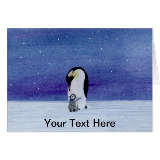 Emperor Penguin Cards (Front Horizontal)