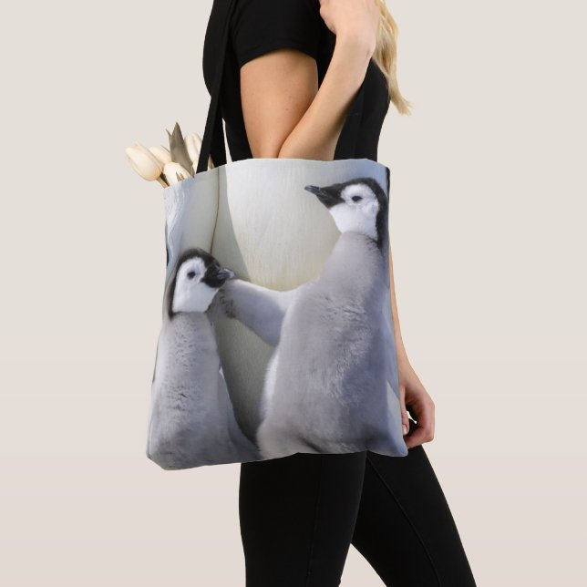Emperor Penguin Chick Tote Bag (Close Up)