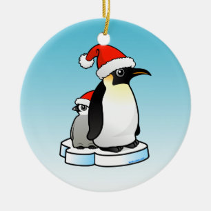 Emperor Penguin Christmas Ceramic Ornament