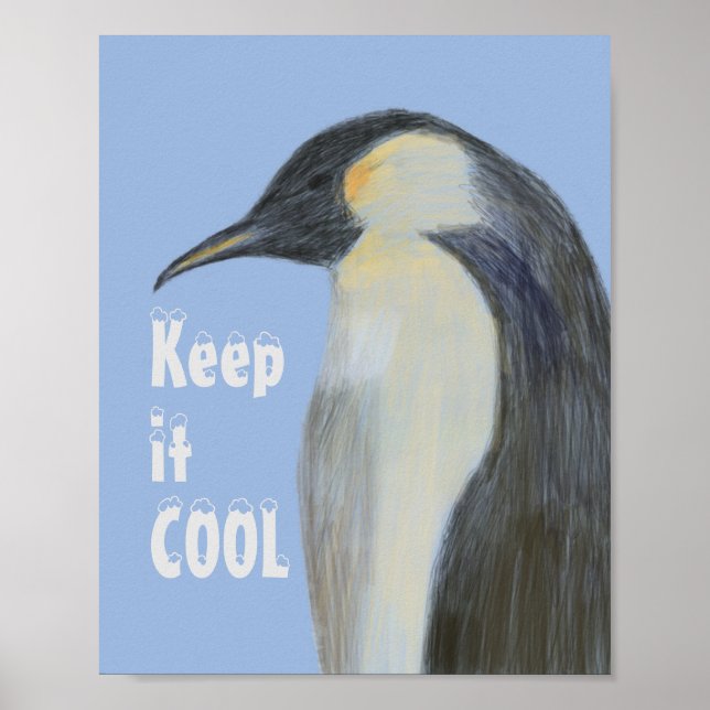Emperor Penguin Climate Change Poster (Front)