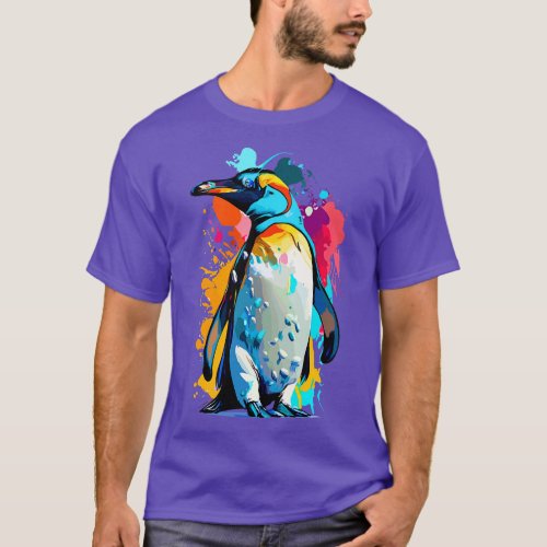 Emperor Penguin Cute King Penguin Colourful T_Shirt