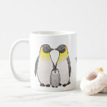 Emperor Penguin Family Cute Penguins Custom Name Coffee Mug at Zazzle