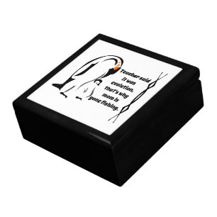 Emperor Penguin Father Standing with Son Gift Box