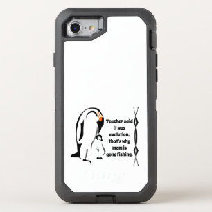 Emperor Penguin Father Standing with Son OtterBox Defender iPhone SE/8/7 Case