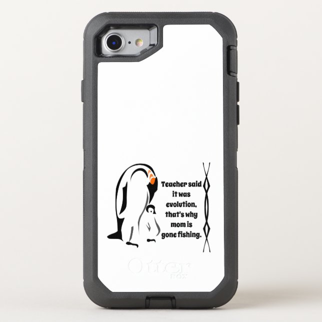 Emperor Penguin Father Standing with Son Otterbox iPhone Case (Back)