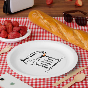 Emperor Penguin Father Standing with Son Paper Plates