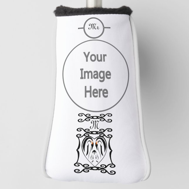 Emperor Penguin Forever Love Birds Golf Head Cover (Rotate 90)