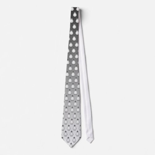 Emperor Penguin Parade Grey Gradient Tie