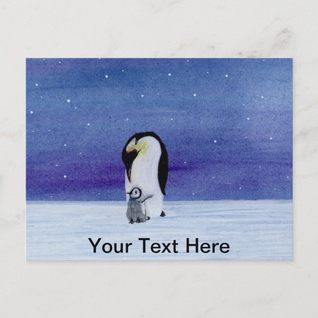 Emperor Penguin Postcard (Front)
