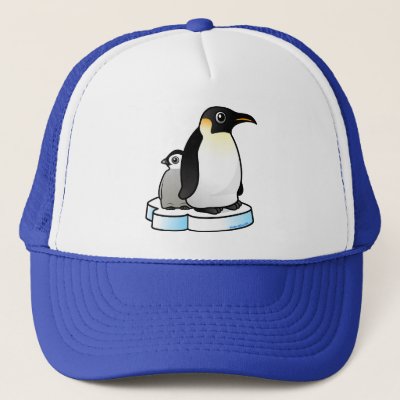 Emperor Penguin with Chick Trucker Hat