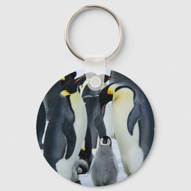 Emperor penguins keychain (Front)