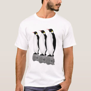 Emperor Penguins Standing on Human Skulls T-Shirt