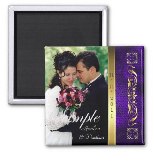 Emperor Purple Photo Save The Date Magnet