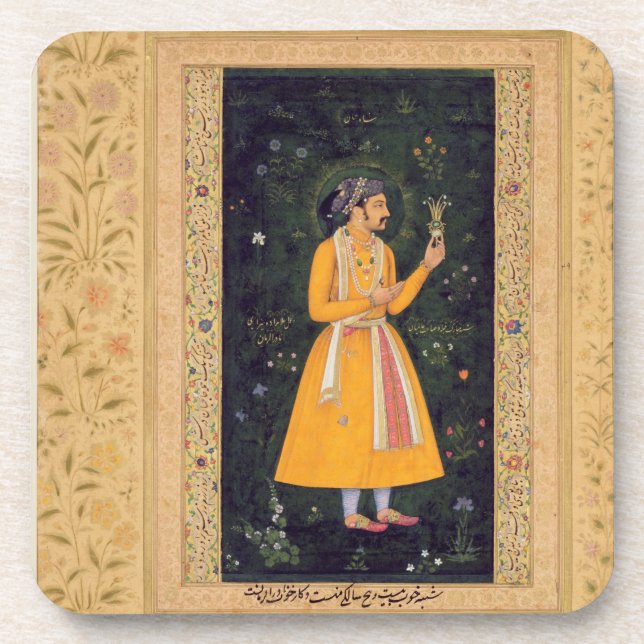 Emperor Shah Jahan (1592-1666) (r.1627-1658) as a Beverage Coaster (Front)