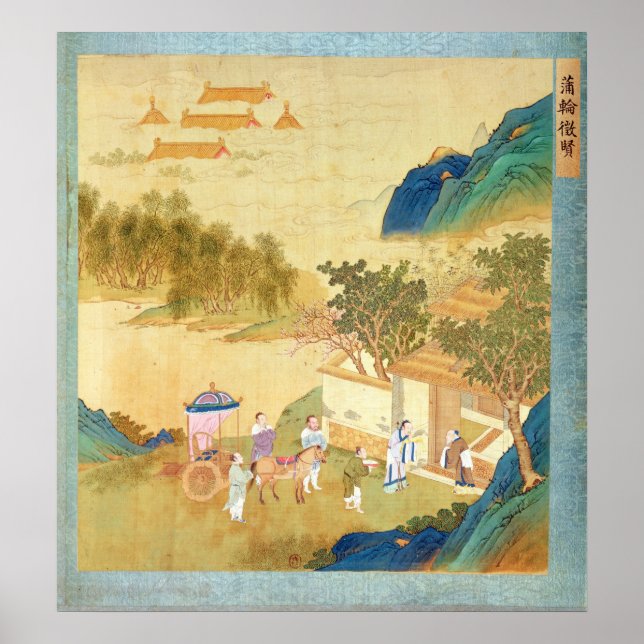 Emperor Wu Ti  welcoming a man of letters Poster (Front)