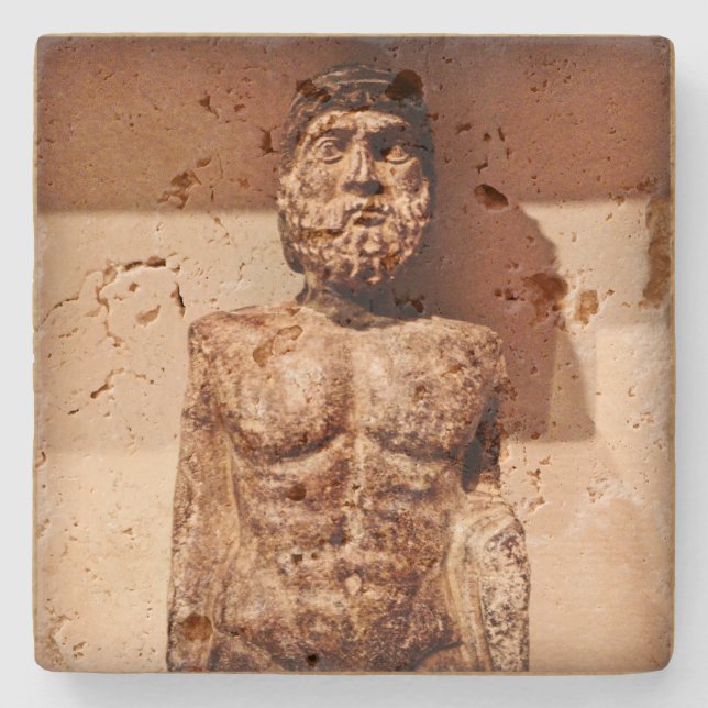 emperor's torso travertine coaster (Front)