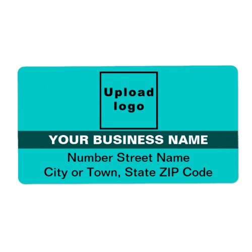 Emphasized Business Name on Teal Green Shipping Label