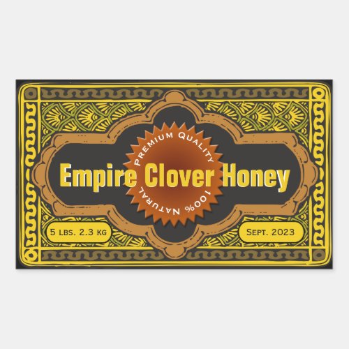 Empire Clover Large Honey Jar Rectangular Sticker