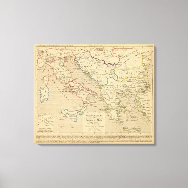 Empire Grec et Royaume d'Italie 774 a 900 Canvas Print (Front)