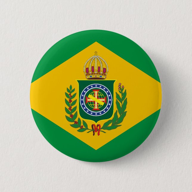 Empire of Brazil flag Button (Front)
