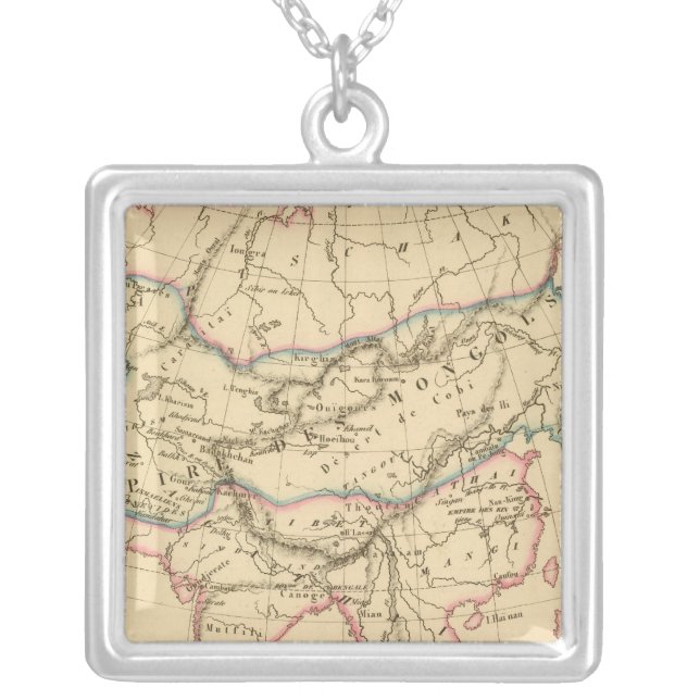 Empire of the Mongols Silver Plated Necklace (Front)