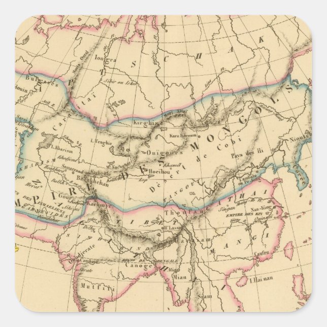 Empire of the Mongols Square Sticker (Front)