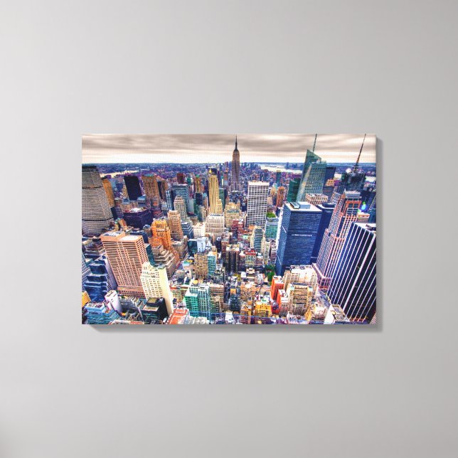 Empire State Building and Midtown Manhattan Canvas Print (Front)