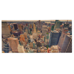 Empire State Building and Midtown Manhattan Wood USB Flash Drive