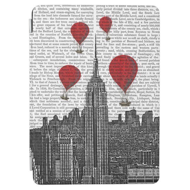 Empire State Building and Red Hot Air Balloons iPad Air Cover (Front)
