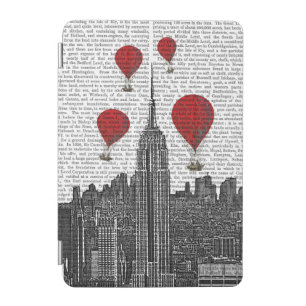 Empire State Building and Red Hot Air Balloons iPad Mini Cover