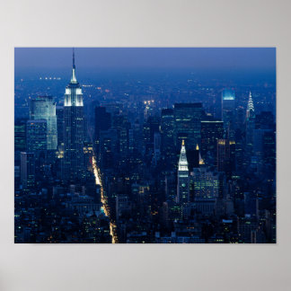 Empire State Building at Night Poster