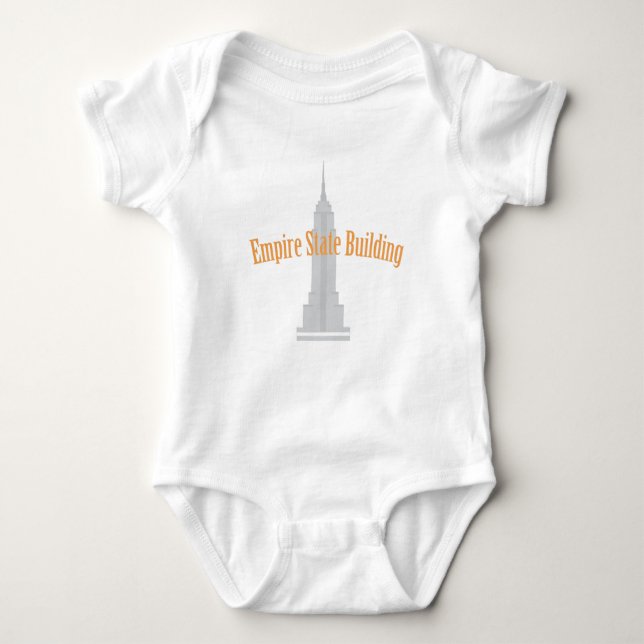Empire State Building Baby Bodysuit (Front)