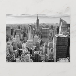 Empire State Building Black White New York City Postcard