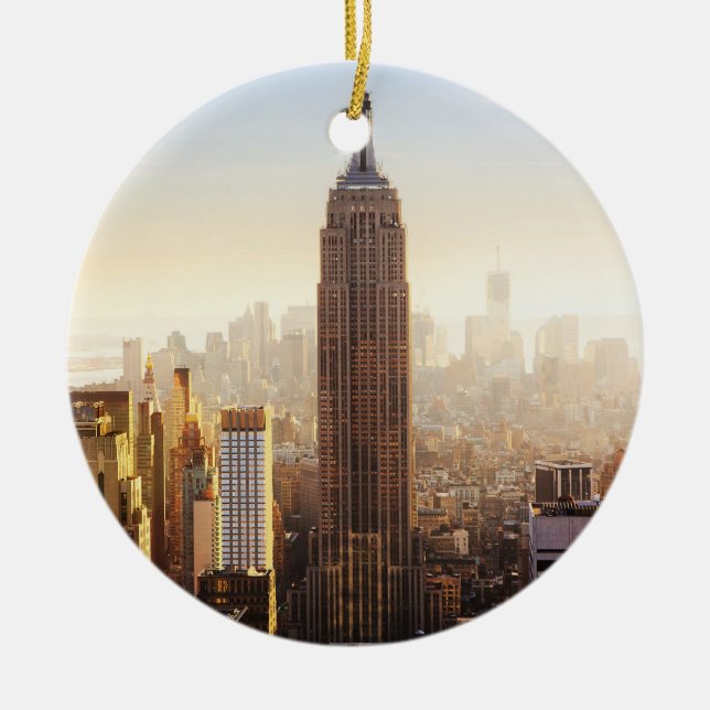 Empire State Building Ceramic Ornament (Front)