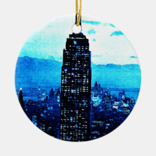 Empire State Building Ceramic Ornament