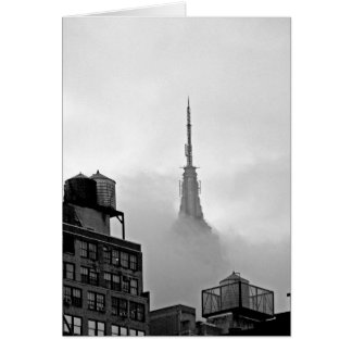 Empire State Building in Clouds Cards