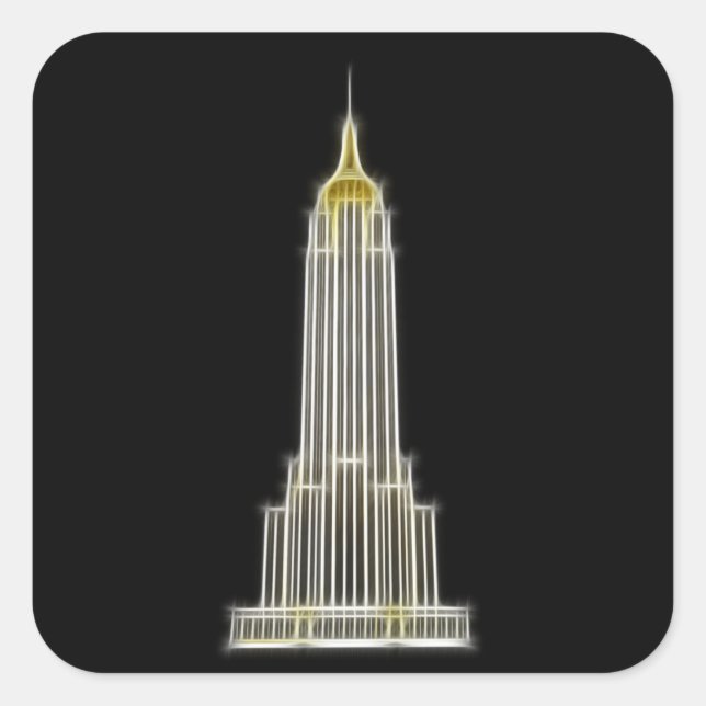Empire State Building in New York Square Sticker (Front)