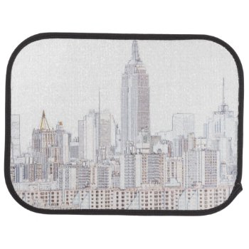 Empire State Building Line Drawing Car Mat by iconicnewyork at Zazzle