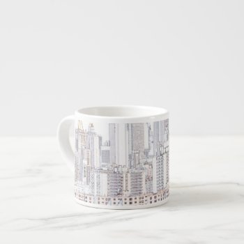 Empire State Building Line Drawing Espresso Cup by iconicnewyork at Zazzle