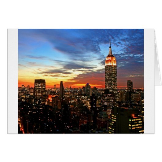 Empire State Building New York Cards (Front Horizontal)