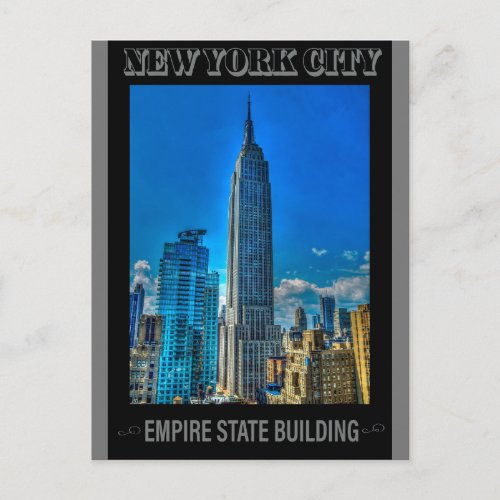 Empire State Building New York City Vintage Postcard