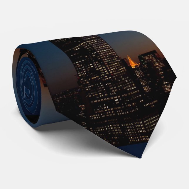 EMPIRE STATE BUILDING NEW YORK NECK TIE (Rolled)