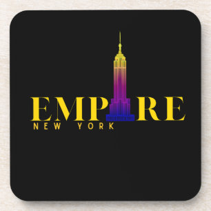 Empire State Building-New York-Vibrant Gold Beverage Coaster
